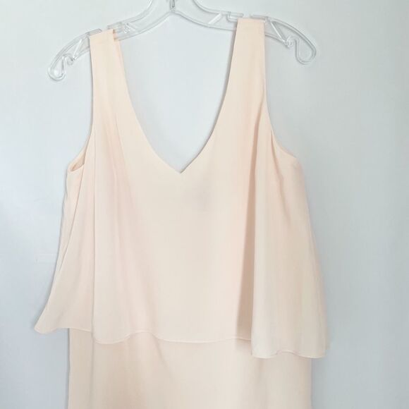🟢Forever 21 Oversized Layered Blush Pink Top Size S - Picture 2 of 5
